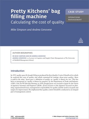 cover image of Pretty Kitchens' Bag Filling Machine